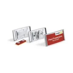 DURABLE Namensschild Classic m Magnet 34x74mm 10 St silber