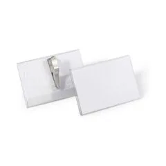 DURABLE Namensschild m Krokoklemme 54x90mm 25er Pck transp