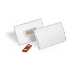 Namensschilder transparent 9 cm x 5.4 cm