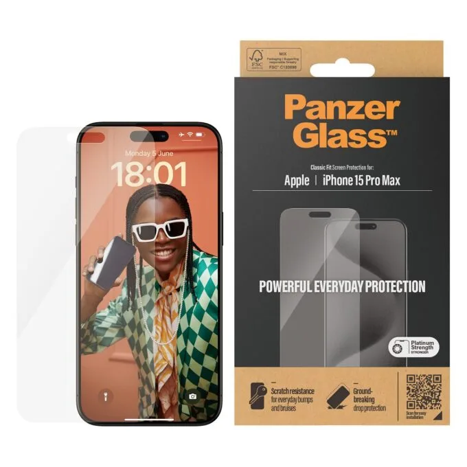 PanzerGlass Screen Protector iPhone 15 Pro Max. Classic Fit — image 2