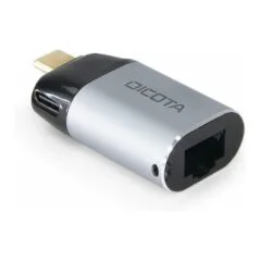 Dicota USB-C to Ethernet Mini Adapter with PD (100W) silver