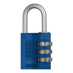 ABUS Aluminium-Vorhängeschloss Zahl 3stellig 145/30 blau