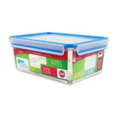 Emsa 512888 Frischhaltedose mit Abtropfgitter. Volumen 3.7 Liter.