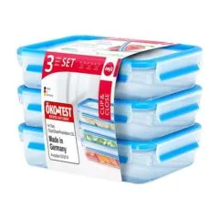 Emsa 515645 Food Clip & Close.Plastik. Transparent / Blau. 1.2 Liter.