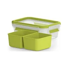 Emsa Lunch und Snackbox. Mit 2 praktischen Einstzen und Deckel.