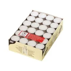 CANDLE PAPSTAR Teelichter weiß - 72 Stück