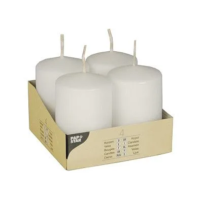 CANDLE PAPSTAR Stumpenkerzen 8 cm weiß — image 1