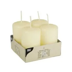 CANDLE PAPSTAR Stumpenkerzen 8 cm elfenbein