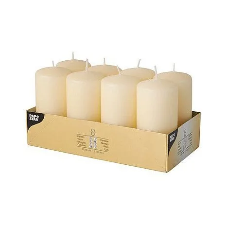 CANDLE PAPSTAR Stumpenkerzen 10 cm creme — image 1