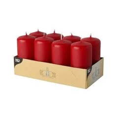 CANDLE PAPSTAR Stumpenkerzen 10 cm rot