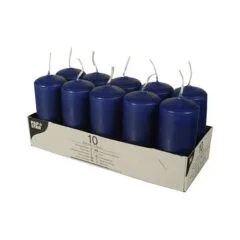 CANDLE PAPSTAR Stumpenkerzen 9 cm dunkelblau