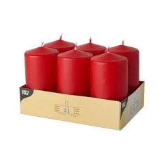 CANDLE PAPSTAR Stumpenkerze 11.5 cm rot