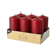 CANDLE PAPSTAR Stumpenkerze 11.5 cm bordeaux