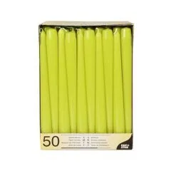 CANDLE PAPSTAR Kerzen 25 cm limonengrün