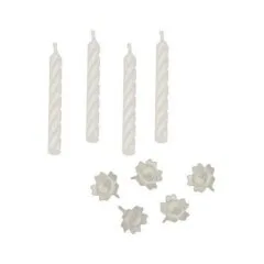 CANDLE PAPSTAR Geburtstagskerzen 6 cm weiß