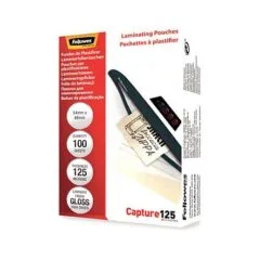 Fellowes Laminierfolie Capture 54x86 125Mikron glänzend 100P