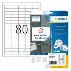 HERMA Etiketten A4 weiß 35,6x16,9 mm ablösb. Papier 2000 St.