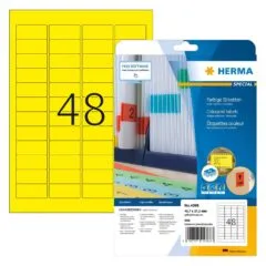 HERMA Etiketten A4 gelb 45,7x21,2 mm Papier matt 960 St.