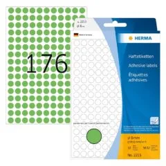 HERMA Vielzwecketiketten grün 8 mm rund Papier 5632 St.