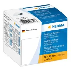 HERMA Adressetik. auf Rollen weiß 70x38 mm Papier 250 St.