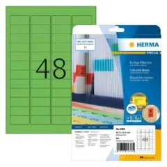 HERMA Etiketten A4 grün 45,7x21,2 mm Papier matt 960 St.