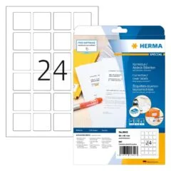 HERMA QR-Code Etik. A4 40x40 mm quadratisch weiß 600 St.