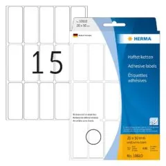 HERMA Vielzwecketiketten weiß 20x50 mm ablösbar 360 St.