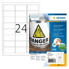 HERMA Etik. A4 Outdoor Klebefolie weiß 63,5x33,9mm 960 St.
