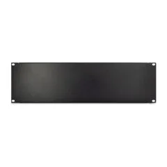 Inter-Tech 19" Blindplatte, schwarz 3HE, geschraubt