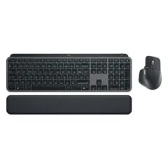 MX Keys S Combo - Tastatur-und-Maus-Set - hinterleuchtet - kabellos - Bluetooth LE - AZERTY - Franz - Tastenschalter: Scissor-Key - Graphite