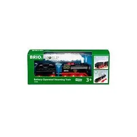 Batterie-Dampflok mit Wassertank (schwarz/rot) — image 1