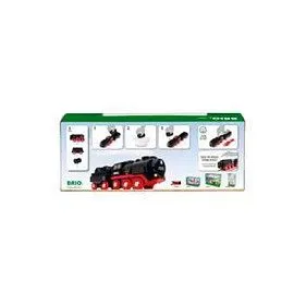 Batterie-Dampflok mit Wassertank (schwarz/rot) — image 2