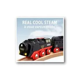 Batterie-Dampflok mit Wassertank (schwarz/rot) — image 5