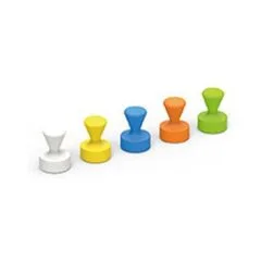 Kegelmagnete Ø 1,2 x 1,6 cm farbsortiert - 10 Stück