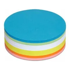 Moderationskarten Ø 13,5 cm blau, grün, rot, orange, gelb, weiß