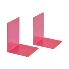 Buchstützen 10,0 x 10,0 x 13,0 cm neon pink