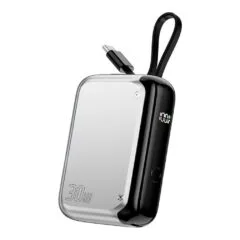 4smarts Powerbank Pocket mit USB-C Kabel 10000mAh, silber