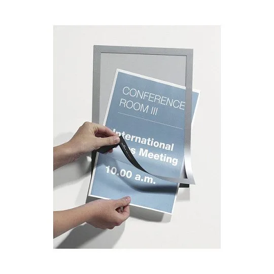 DURAFRAME - Dokumentenhalterung - Oberflächenmontage - für A4 - doppelseitig - Silber (Packu — image 5