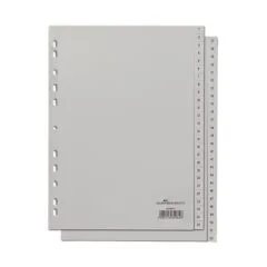 Zahlenregister A4 gepr Taben 1-52 PP volldeck. grau