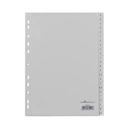A-Z Register A4 24tlg. PP volldeck. grau — image 1