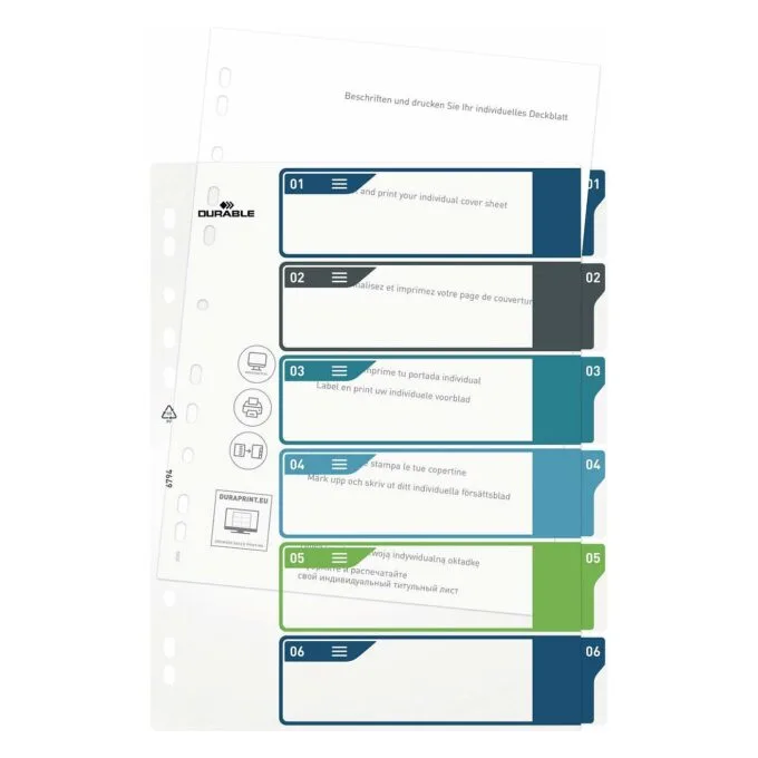 Ordnerregister Überbreite 1-6 DIN A4 — image 3