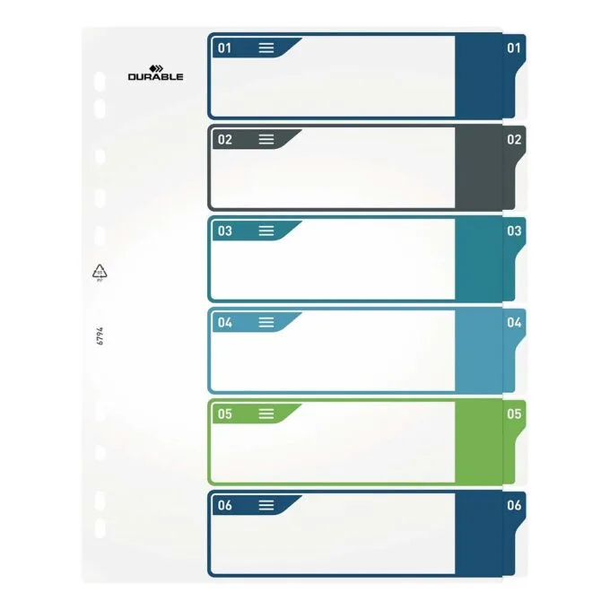 Ordnerregister Überbreite 1-6 DIN A4 — image 4