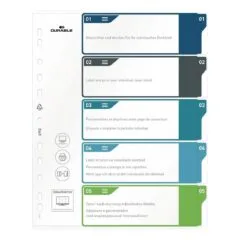 Ordnerregister Überbreite 1-5 DIN A4