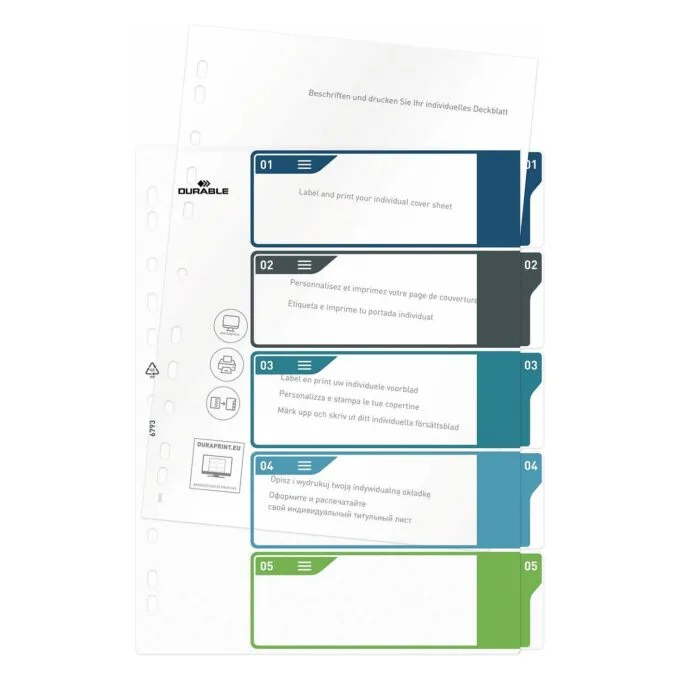 Ordnerregister Überbreite 1-5 DIN A4 — image 3