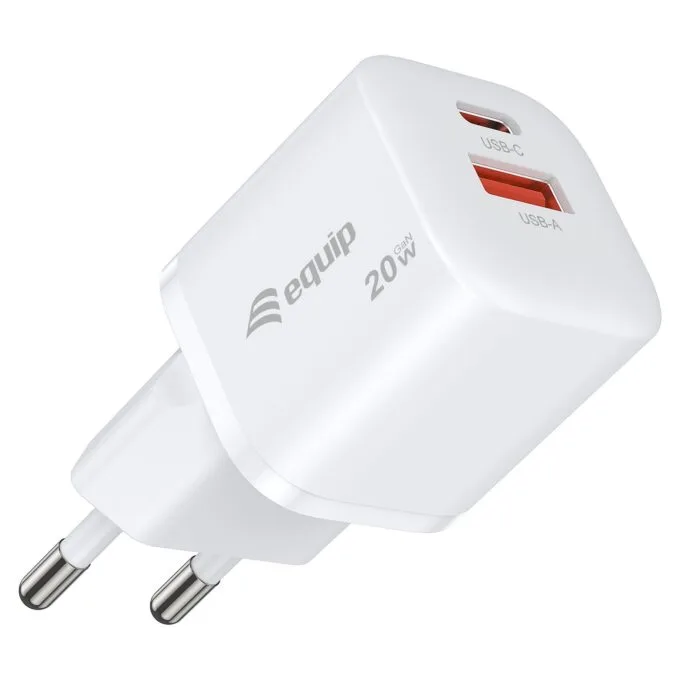 Equip Ladegerät 2Port USB-C PD3.0/USB-A GaN 20W ÜSS ws — image 1
