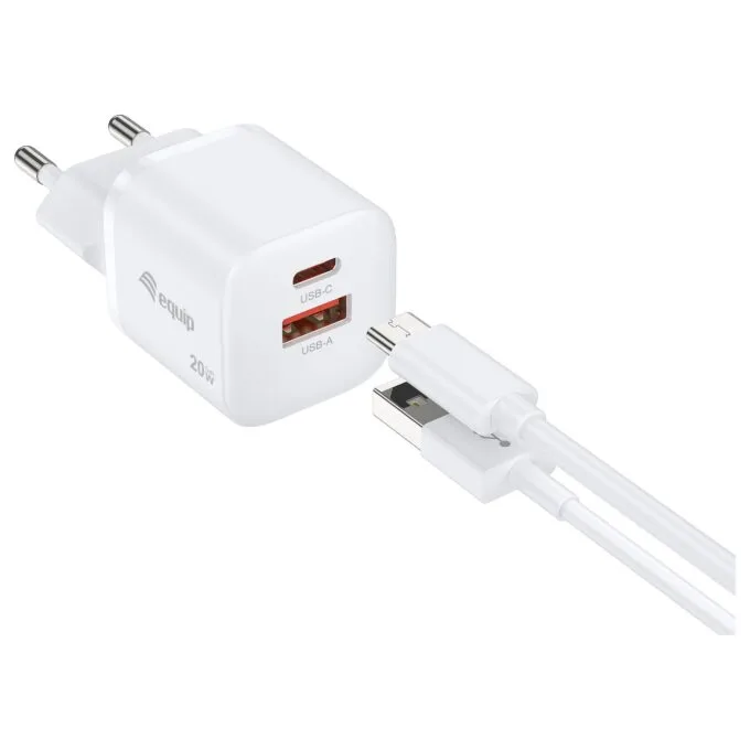 Equip Ladegerät 2Port USB-C PD3.0/USB-A GaN 20W ÜSS ws — image 2