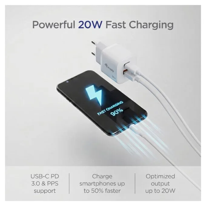 Equip Ladegerät 2Port USB-C PD3.0/USB-A GaN 20W ÜSS ws — image 5