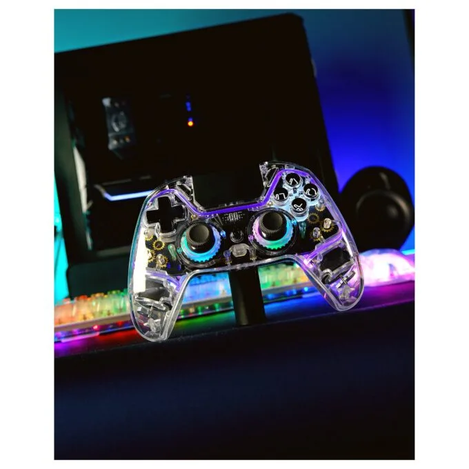 DELTACO Playstation 4 transparenter Wireless Controller — image 11