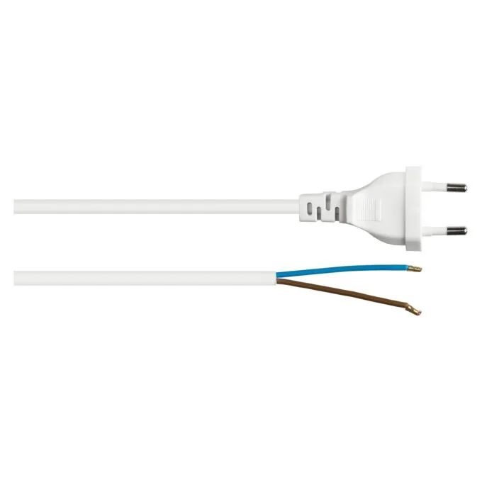 kabelmeister Euro-Netzkabel an open end weiß 3 m — image 2