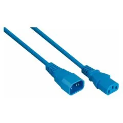kabelmeister Kaltgeräteverlängerung C14 an C13 blau 0,5m